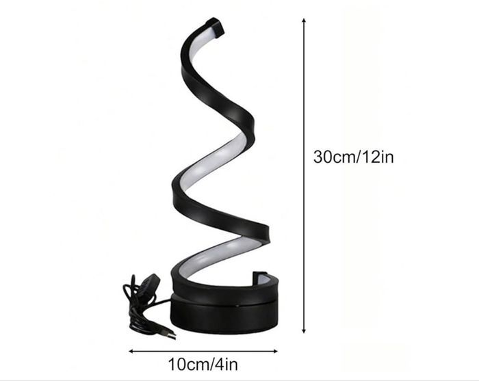 Lampe de table LED moderne, forme spirale - photo numéro 2