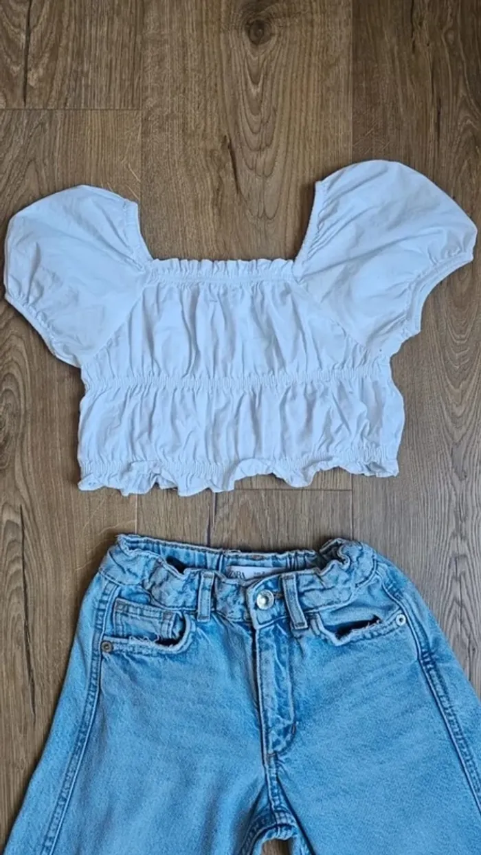 Top blanc zara 6 ans - photo numéro 3