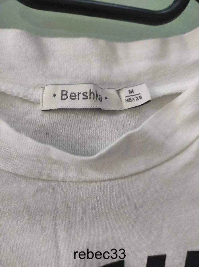 Long T-shirt blanc coming soon Bershka - photo numéro 3