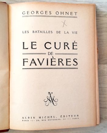Georges Ohnet - les batailles de la vie, le curé de favières