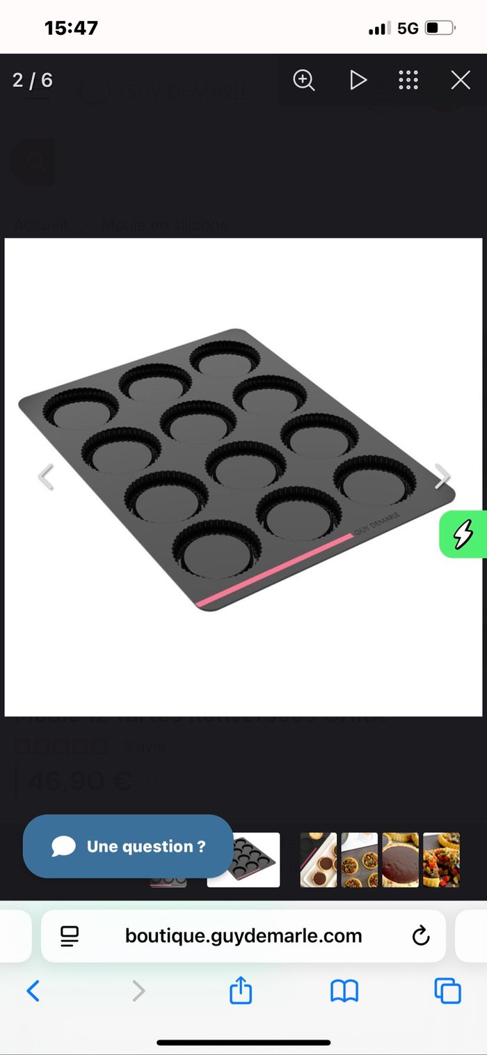 Moule 12 tartes renversées Guy Demarle
