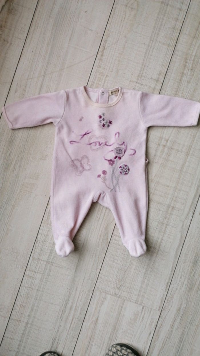 Pyjama rose grain de blé 1mois