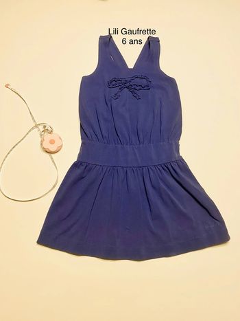 Robe bleue Lili Gaufrette 6ans