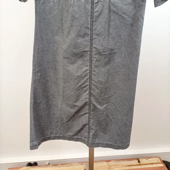 Robe grise Diesel à manches évasées taille S coupe féminine et détails lacés A1553 - photo numéro 3
