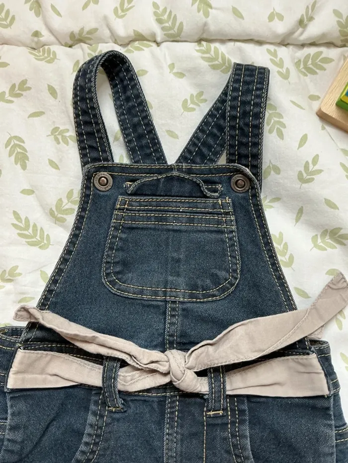 robe salopette en jean bleu pick ouic 24 mois - photo numéro 5