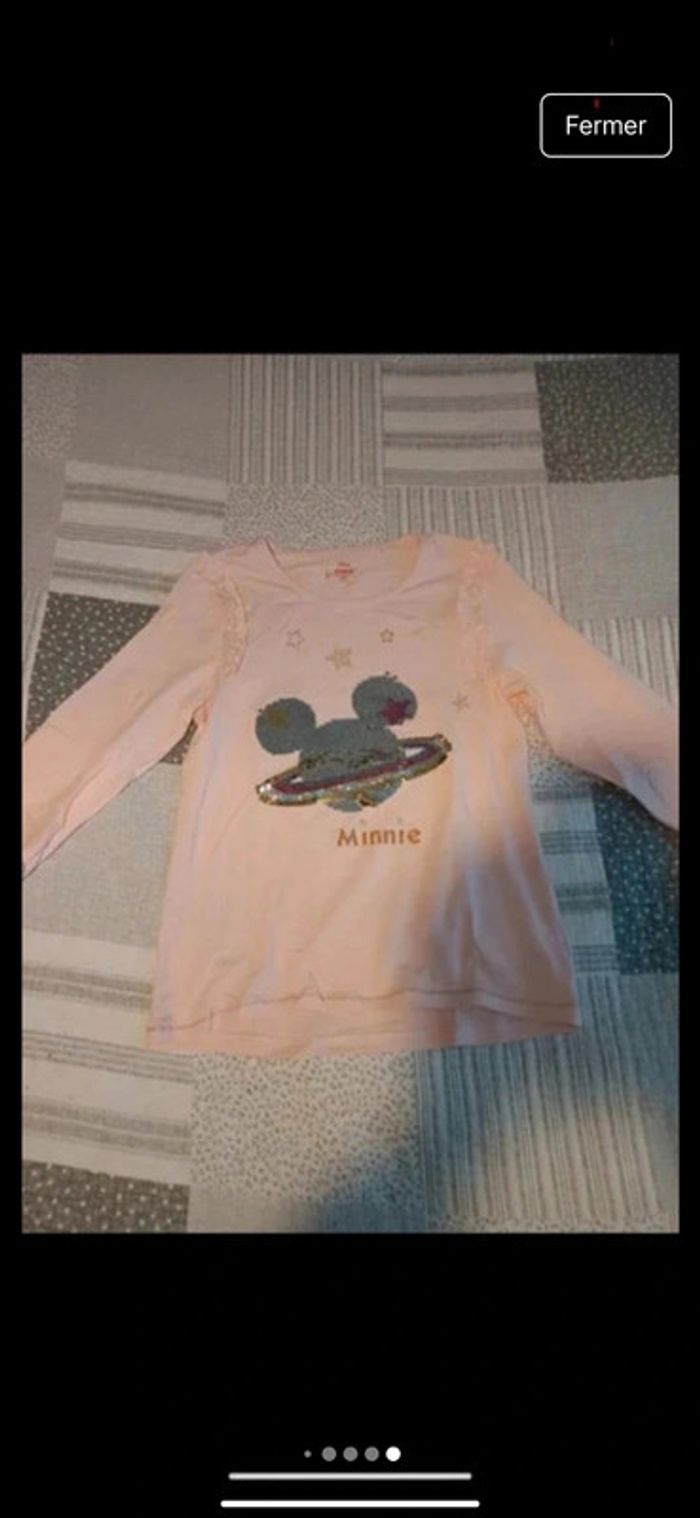 T-shirt manches longues rose clair fille orchestra - Disney taille 14 neuf sans étiquettes - photo numéro 10