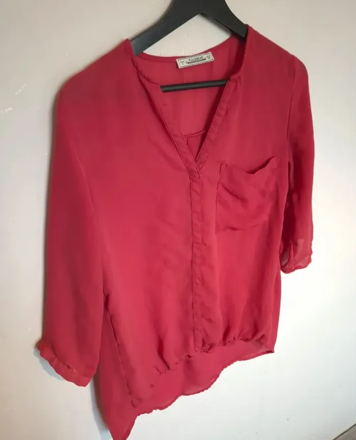 Blouse rouge Pull &Bear taille S