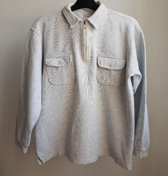 Sweat zippé gris clair