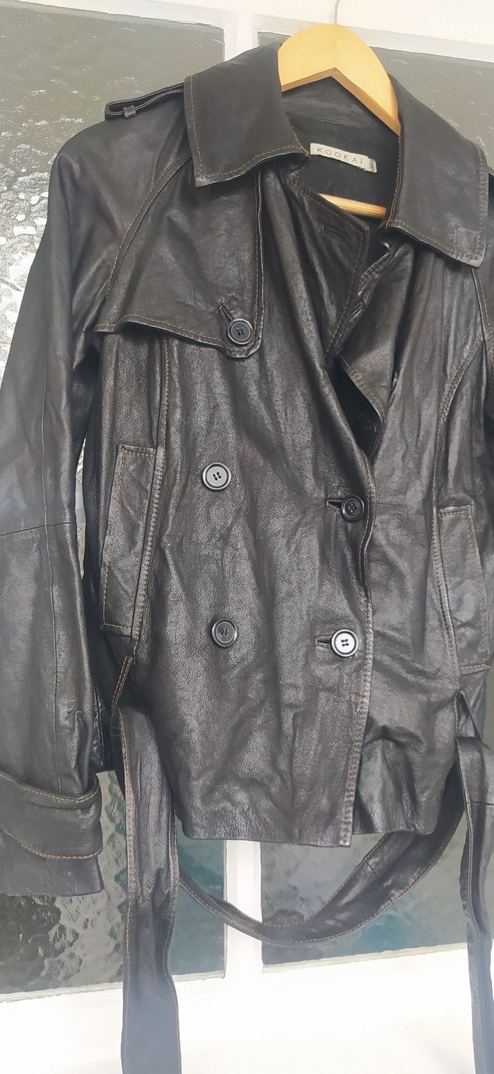 Veste en cuire vintage - photo numéro 2