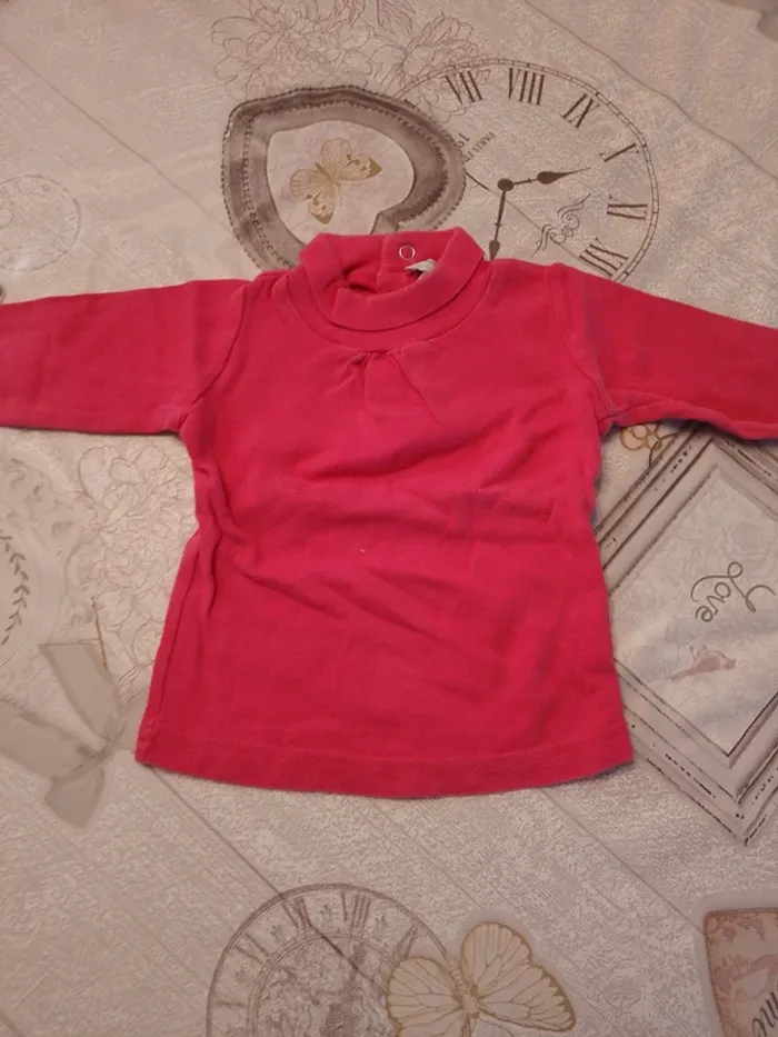 Tee shirt col roulé 12 mois - photo numéro 2
