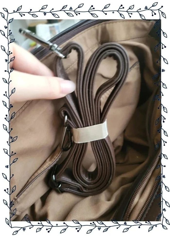 Petit sac à main marron original - photo numéro 9