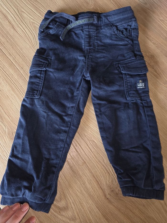PANTALON Cargo Lulu Castagnette Bleu marine 24 mois