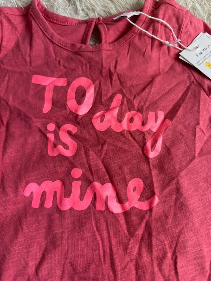 T-shirt rose fagottino taille 24 mois - photo numéro 2