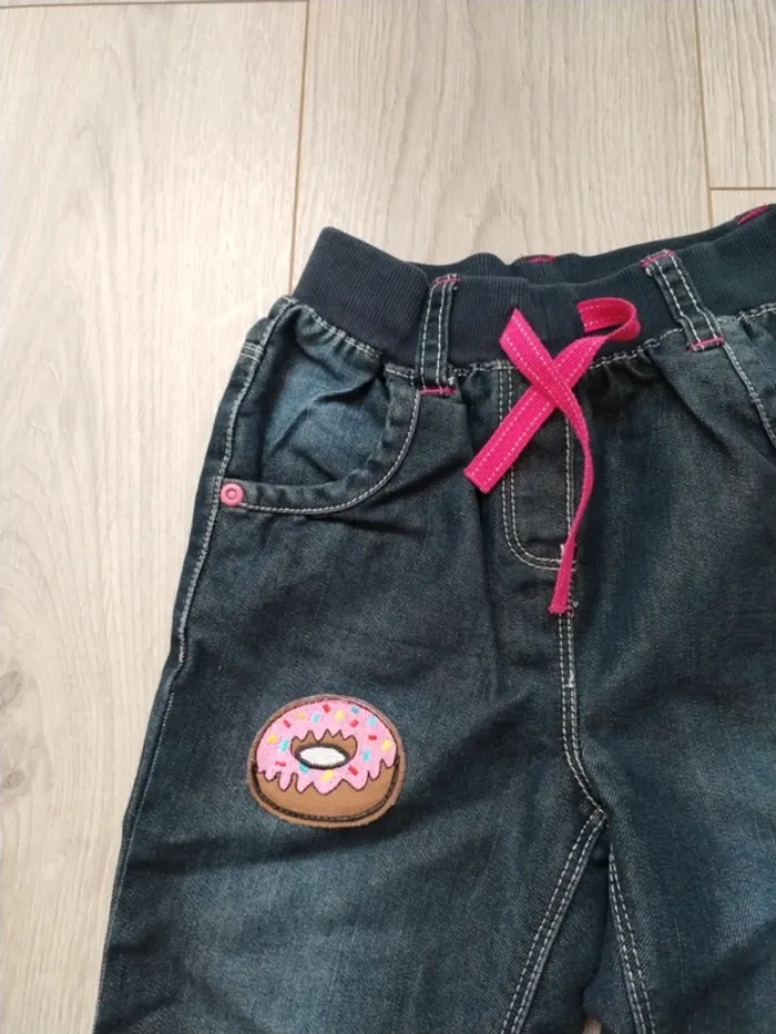 Pantalon jeans fillette forme jogging - photo numéro 2