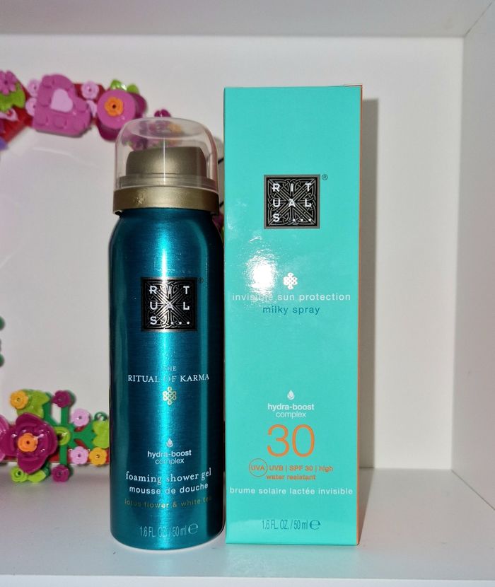Lot gel douche également brume solaire haute protection rituals collection ritual of karma neuf - photo numéro 2