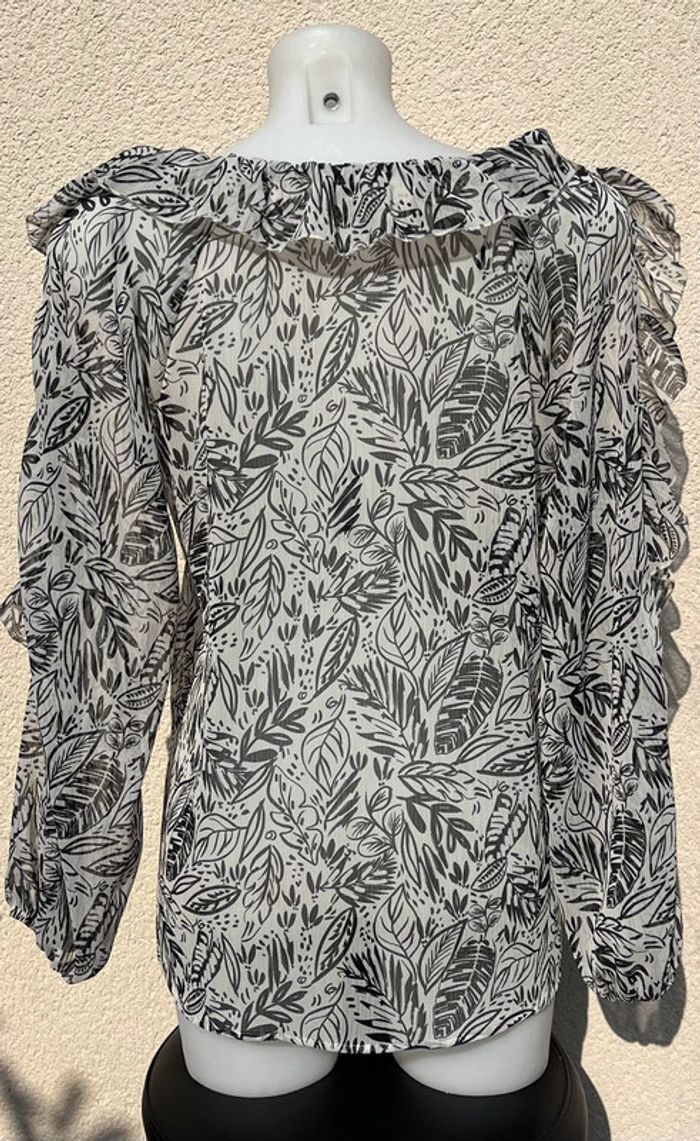 T.shirt/chemisier/chemise légère à manches longues Zara, femme, taille : XS - photo numéro 2