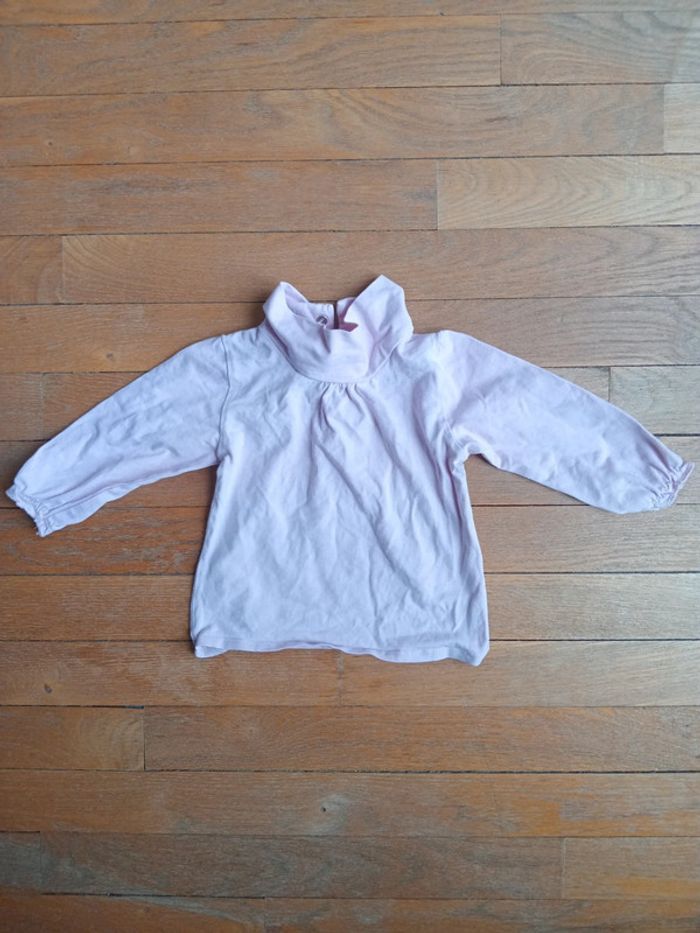 Sous pull fille coton Verbaudet 9 mois coton