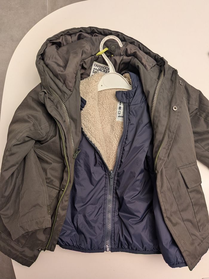 Parka manteau 3 en 1 vert baudet 4 ans - photo numéro 7