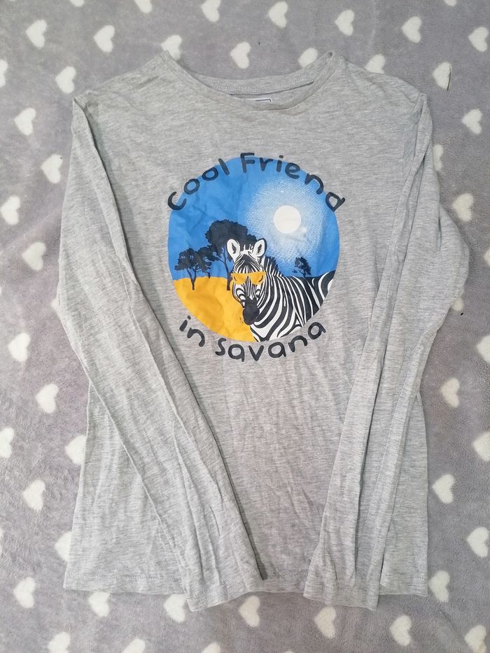 T-shirt manches longues 🦓 garçon 12 ans - photo numéro 2