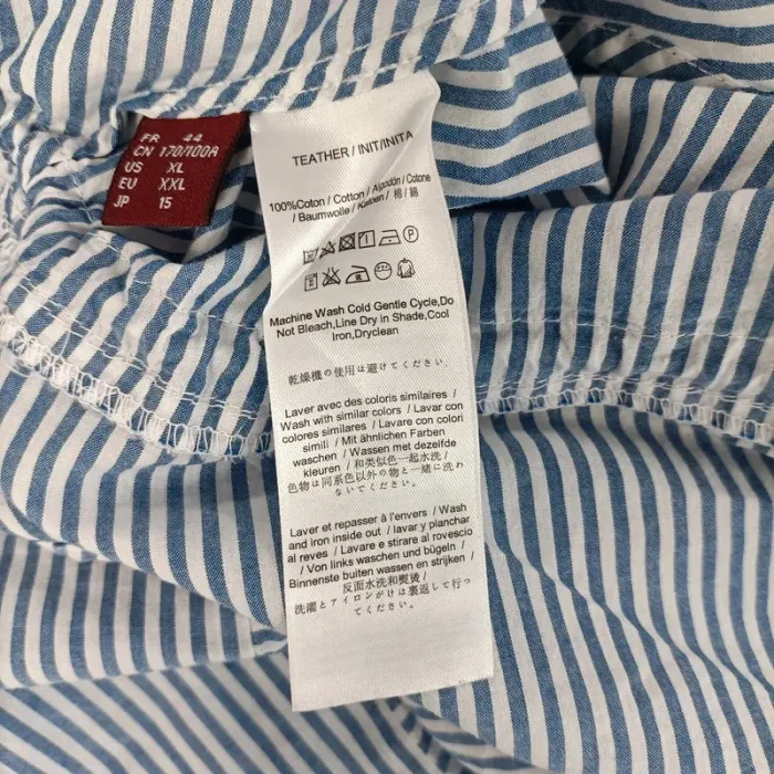 Top sans manches rayé blanc et bleu coton T44 Rayures - Comptoir des cotonniers Pleplum cintré A414 - photo numéro 9