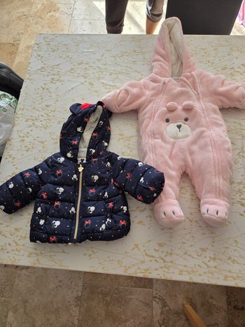 Veste et combinaison pilote  bébé fille 3 mois - Très bon état