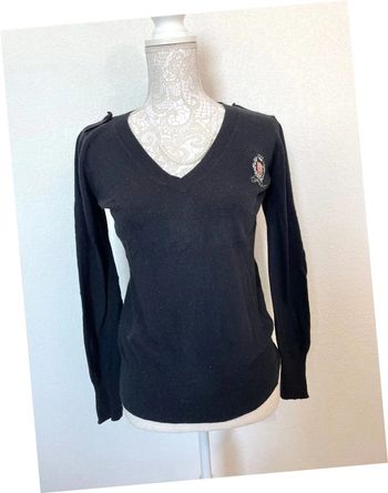 Pull fin logo brodé