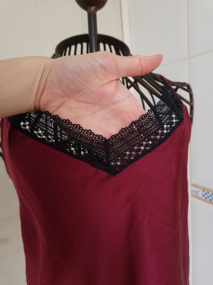 Débardeur avec dentelle et brassière intégré femme etam taille M /38 - photo numéro 3