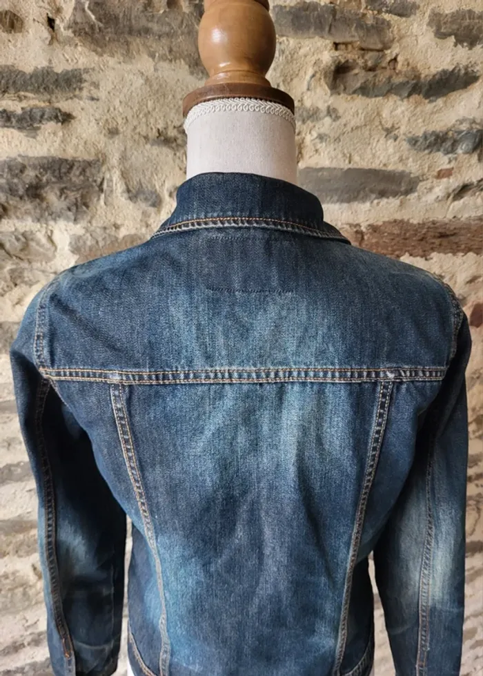 Veste en jean bleue foncée Kiabi Taille S ou 34 36 - photo numéro 7