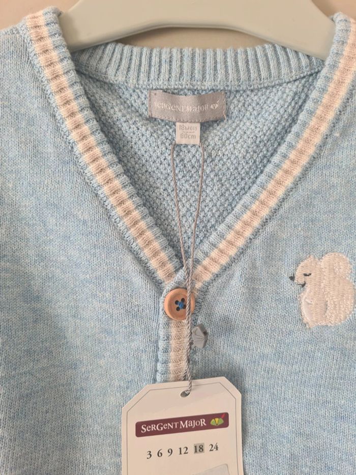 Pull gilet sans manche NEUF chic Sergent Major 18 mois - photo numéro 2