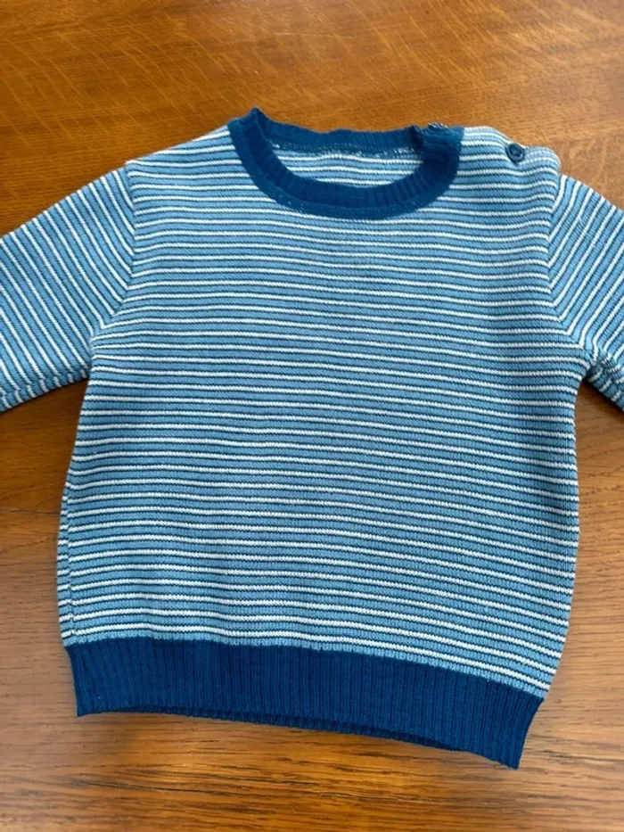 Pull rayé blue Crylor 2 ans - photo numéro 3