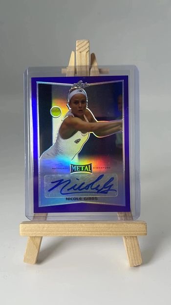 Nicole Gibbs BA-NGI signed autograph auto 2016 Leaf Metal Tennis Card violet 02/25