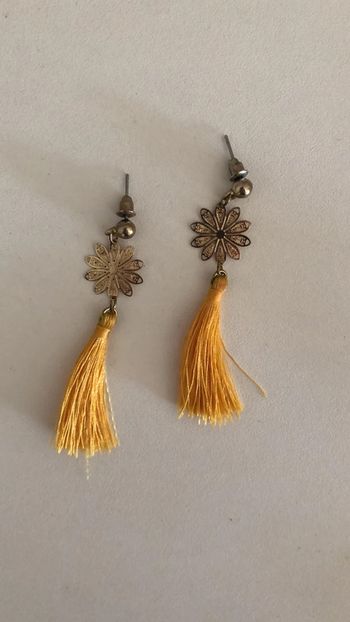 Boucles d oreilles jaune