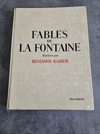 Livre ancien vintage "Les fables" de Jean de la Fontaine - Edition 1954 collector