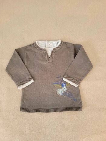 Pull fin 12 mois kitchoun 74cm