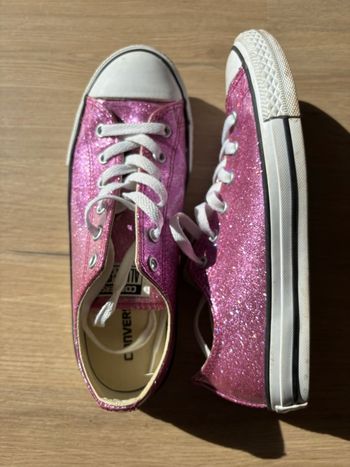 Converse Glitter à paillettes roses fuschia pointure 38