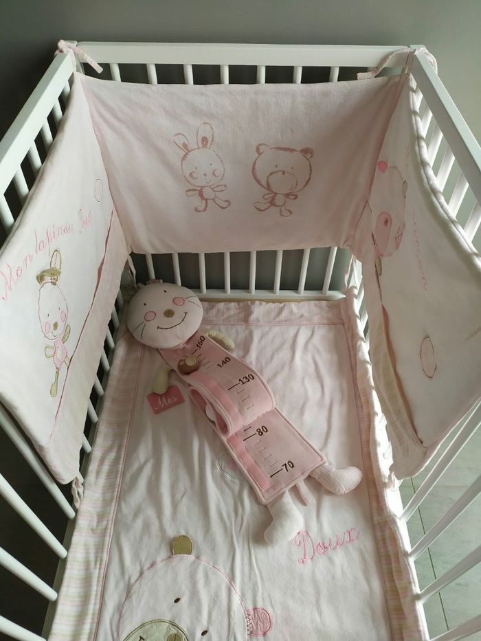 Ensemble de lit bébé fille 6 pièces - photo numéro 2