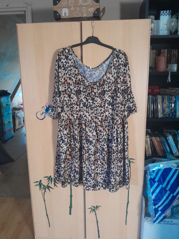 Robe tunique leopard