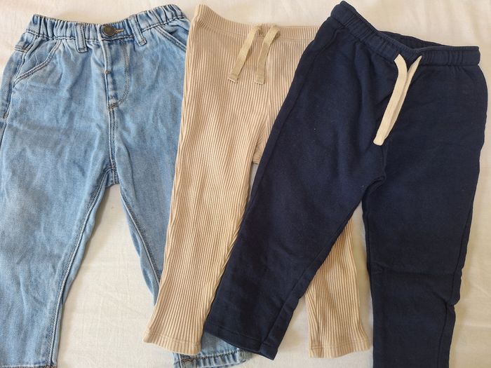 Lot de 3 bas (1 jean, 1 legging + 1 jogging), 18 mois