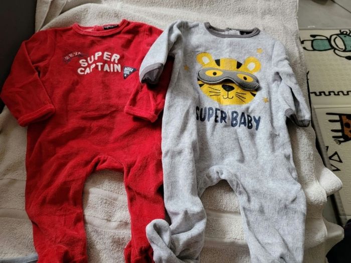Lot de 6 pyjamas velours 6 mois garçon - photo numéro 4