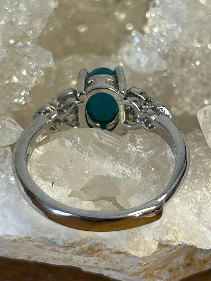 Bague réglable en laiton et en apatite – Clarté & Expression - photo numéro 4