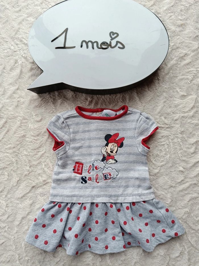 Robe manches courtes Fille 1 mois Minnie Hello Sailor Disney Baby
