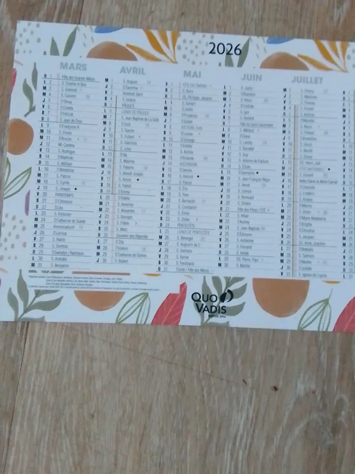 Calendrier 2025 2026 - photo numéro 3