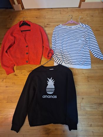 Lot cardigan pull sweat femme taille M