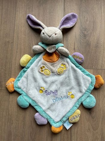 Doudou plat lapin crak baby nat’