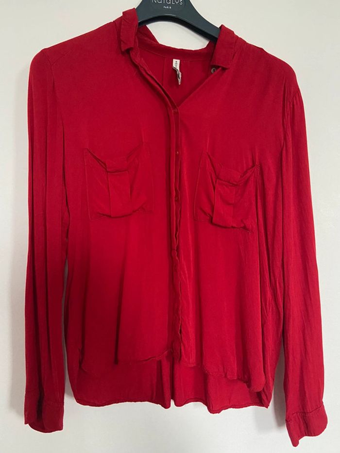 Chemise rouge Bershka