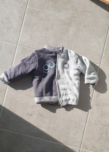 Gilet chaud réversible (sweat ou maille)