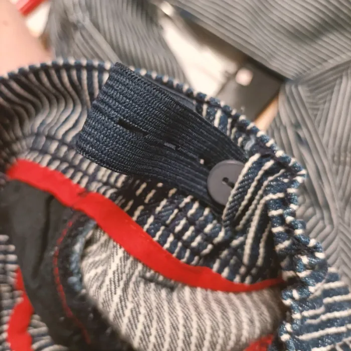 Pantalon orchestra 14 ans rayures verticales bleu marine et blanc A143 - photo numéro 11