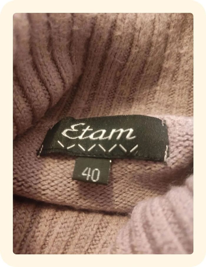 Pull col roulé Etam - Doux et chaud, taille 38 - photo numéro 3