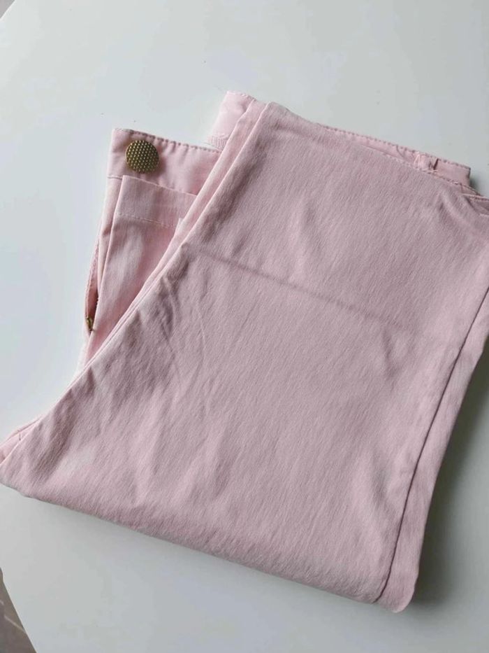 Pantalon  rose clair  extensible T38 - photo numéro 2