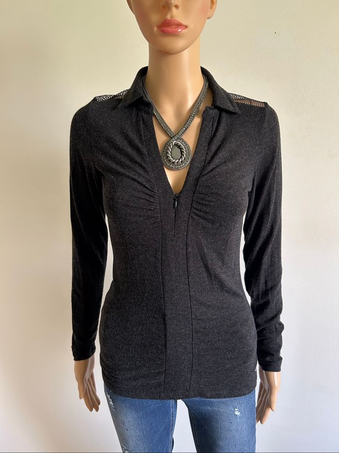 Pull gris foncé à manches longues Morgan taille XS TBE